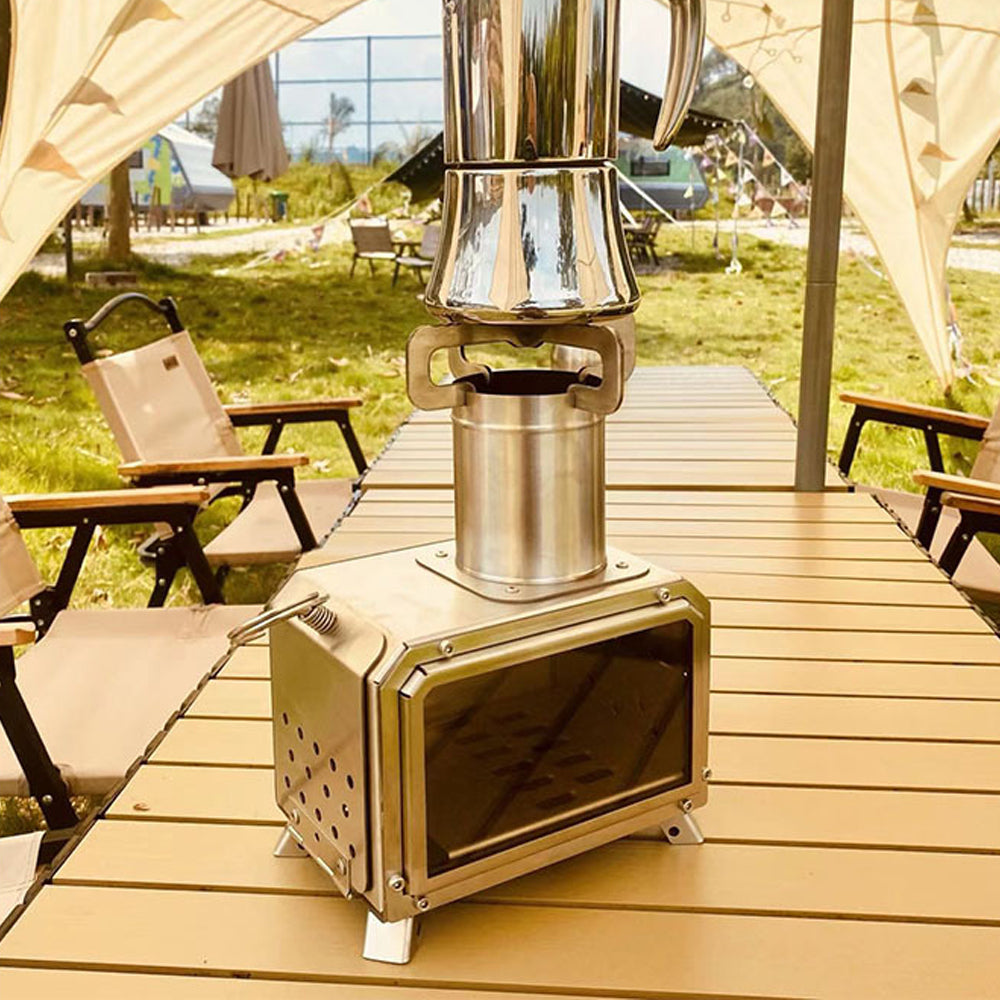 Portable Camping Stove,Stainless Steel - Camping Fishing Hiking Picnic BBQ